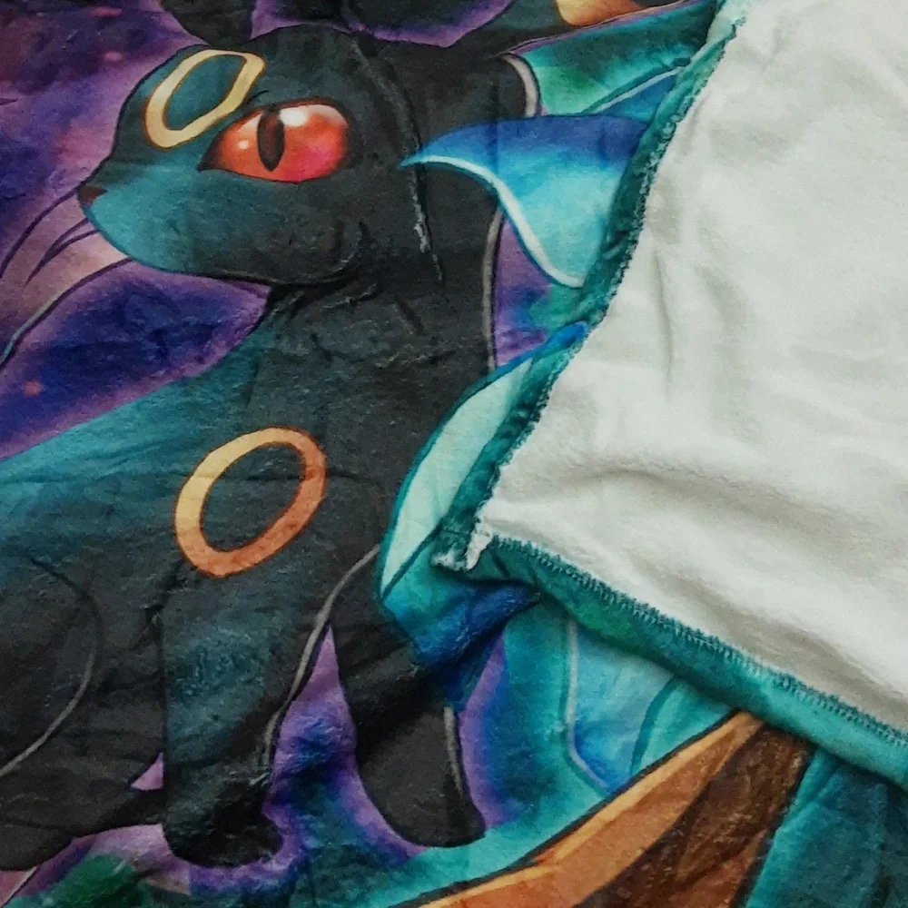 Pokemon Inspired Eevee Eeveelution Anime Fleece Throw Blanket 50x60 NEW